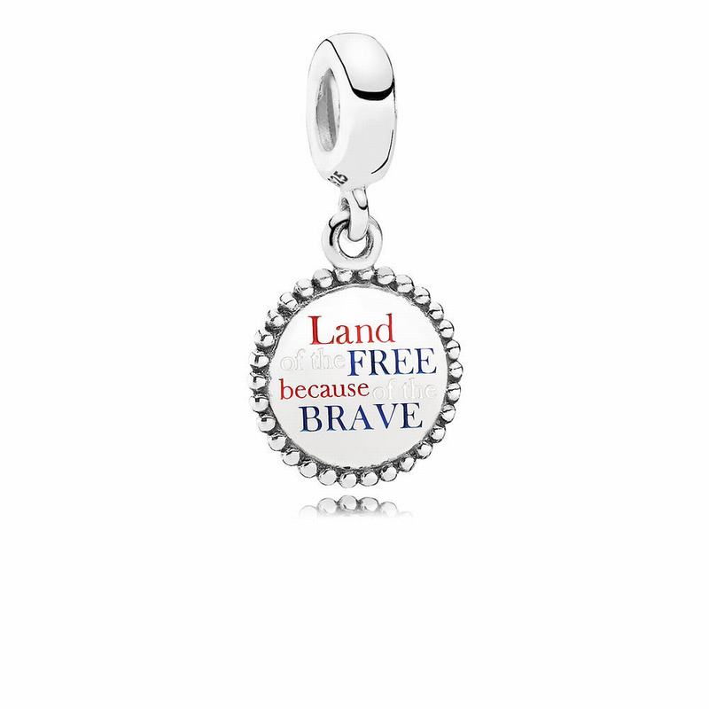 Pandora Land of the Free Because of the Brave Dangle Charm NZ Sale, Sterling Silver (321750-EWQ)